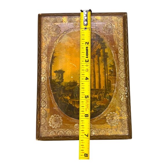 Vintage Florentia Italian Framed Picture Plaque "A Roman Ruins" By Pannini READ - Picture 6 of 8